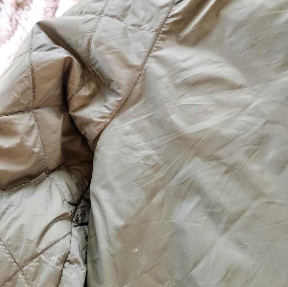 INSO Collection Olive Green Quilted Sleeves Crop Army Bomber Jacket fits… - Picture 4 of 4